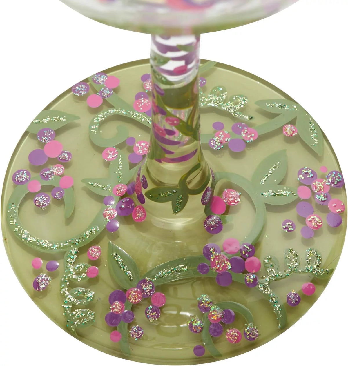 Hand-Painted Artisan Wine Glass, 1 Count, Multicolor H8682