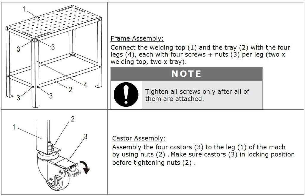 Portable Welding Table with 5/8 /16mm Holes T296996
