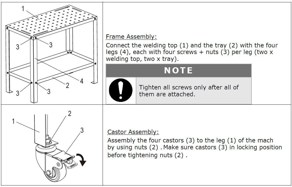 Portable Welding Table with 5/8 /16mm Holes T296996
