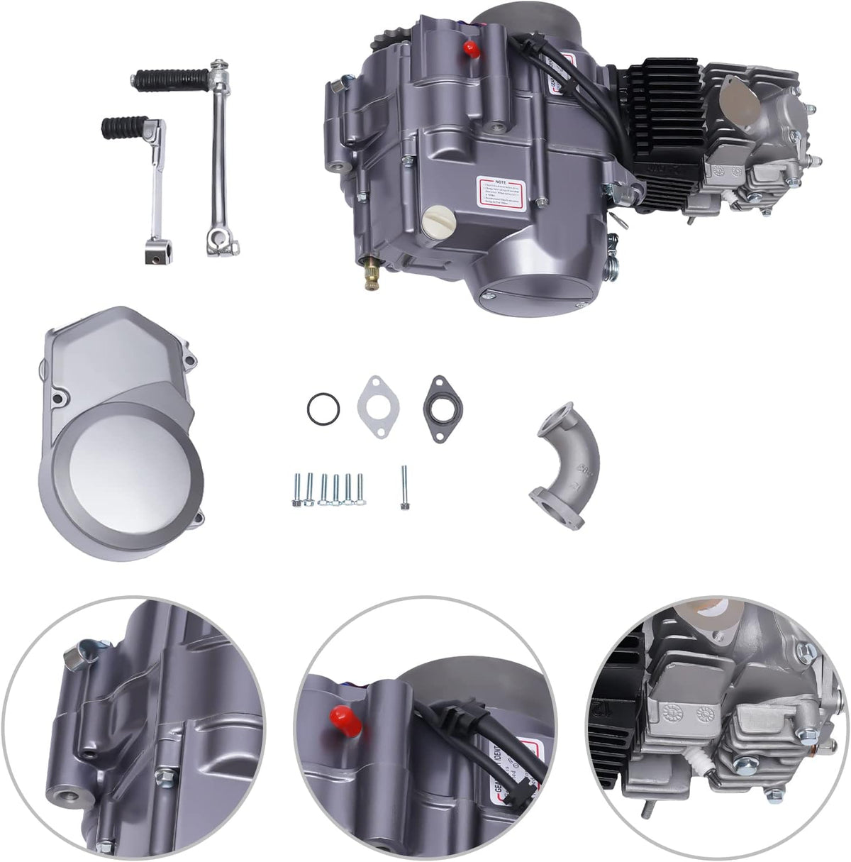 140cc 4 Stroke Single Cylinder Engine Motor Replacement Kit F54236