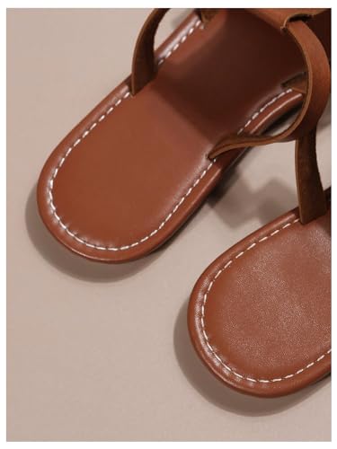 Cut Out Slide Sandals Open Toe Flat Sandals S15027