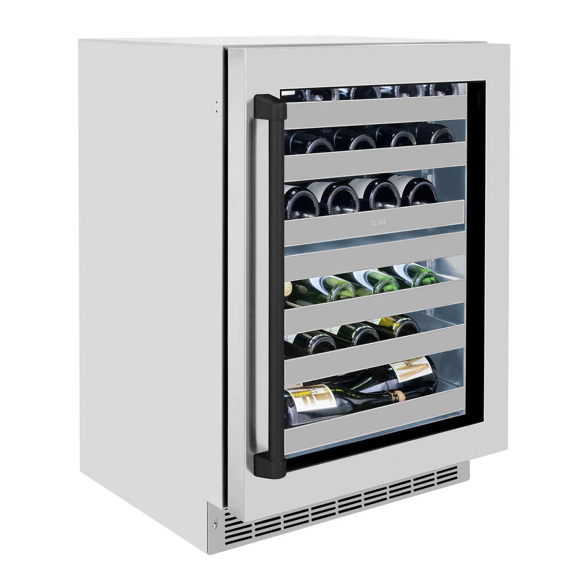 24 Bottle Dual Zone Wine Cooler with Stainless Steel Glass Door F556597