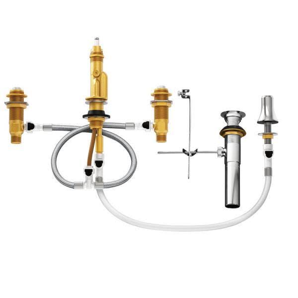 2-Handle Bidet Faucet Trim Kit with Valve in Chrome T13064
