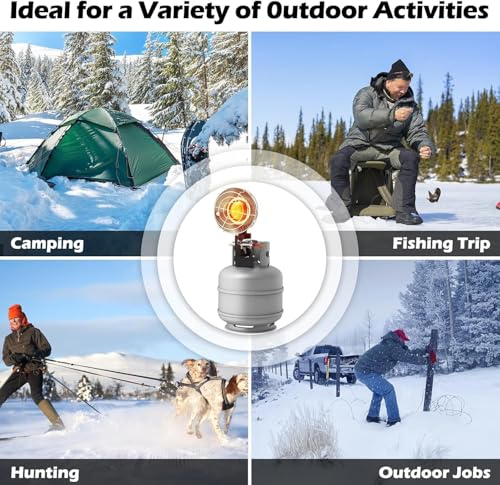 Propane Heater 15,000BTU Portable Outdoor with 3 Adjustable Modes Safety Shut-off Valve N635