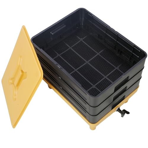 3 Tray Worm Composter, 65L, Yellow and Black Q475