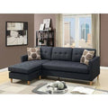 Black Linen Blend Reversible Corner Sectional Z4243