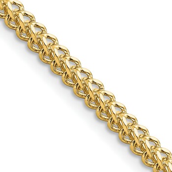 14k Yellow Gold 2.5mm Franco Chain Necklace Z7360