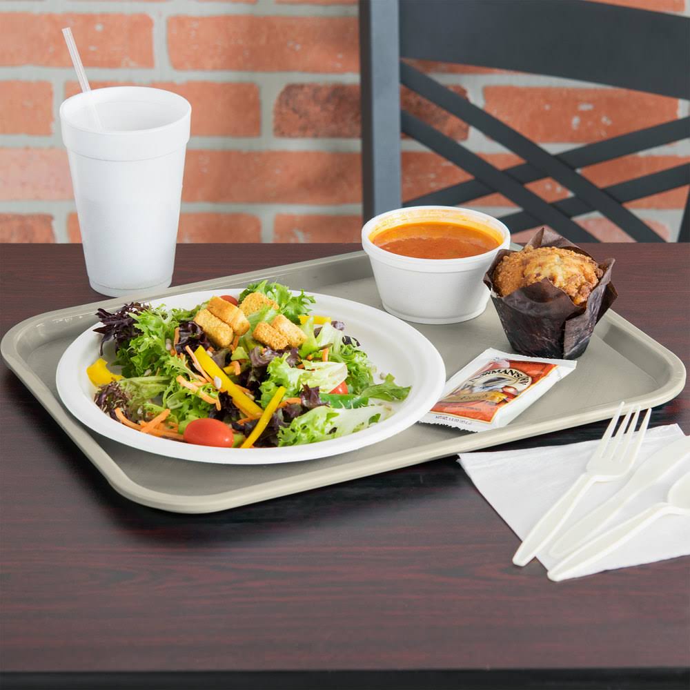 16 inch Almond Fast Food Tray O558550
