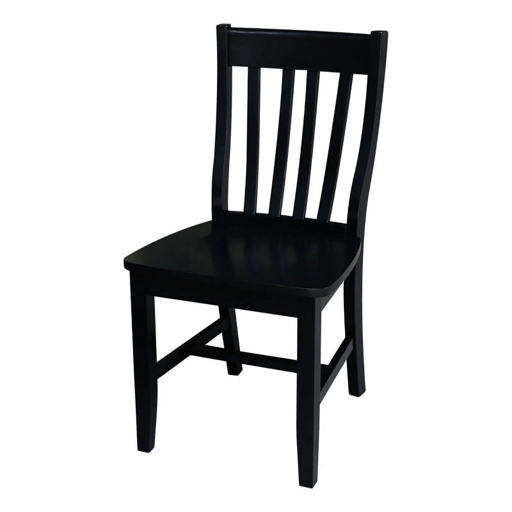 Black Wood Dining Chair Set of Two X345881