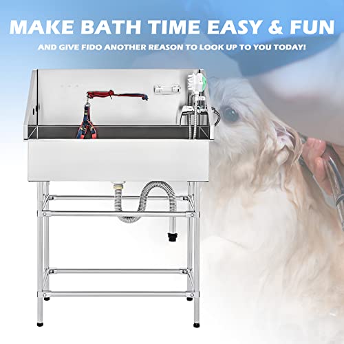 34 Inch Stainless Steel Dog Washing Station E5451