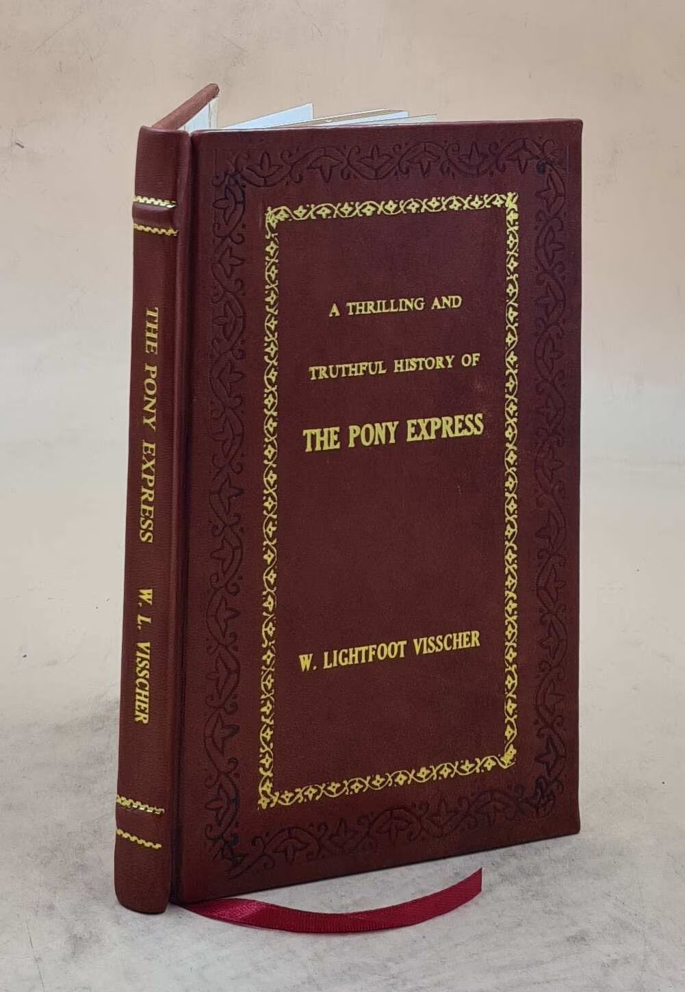 Premium Leather Bound History of the Pony Express A473752