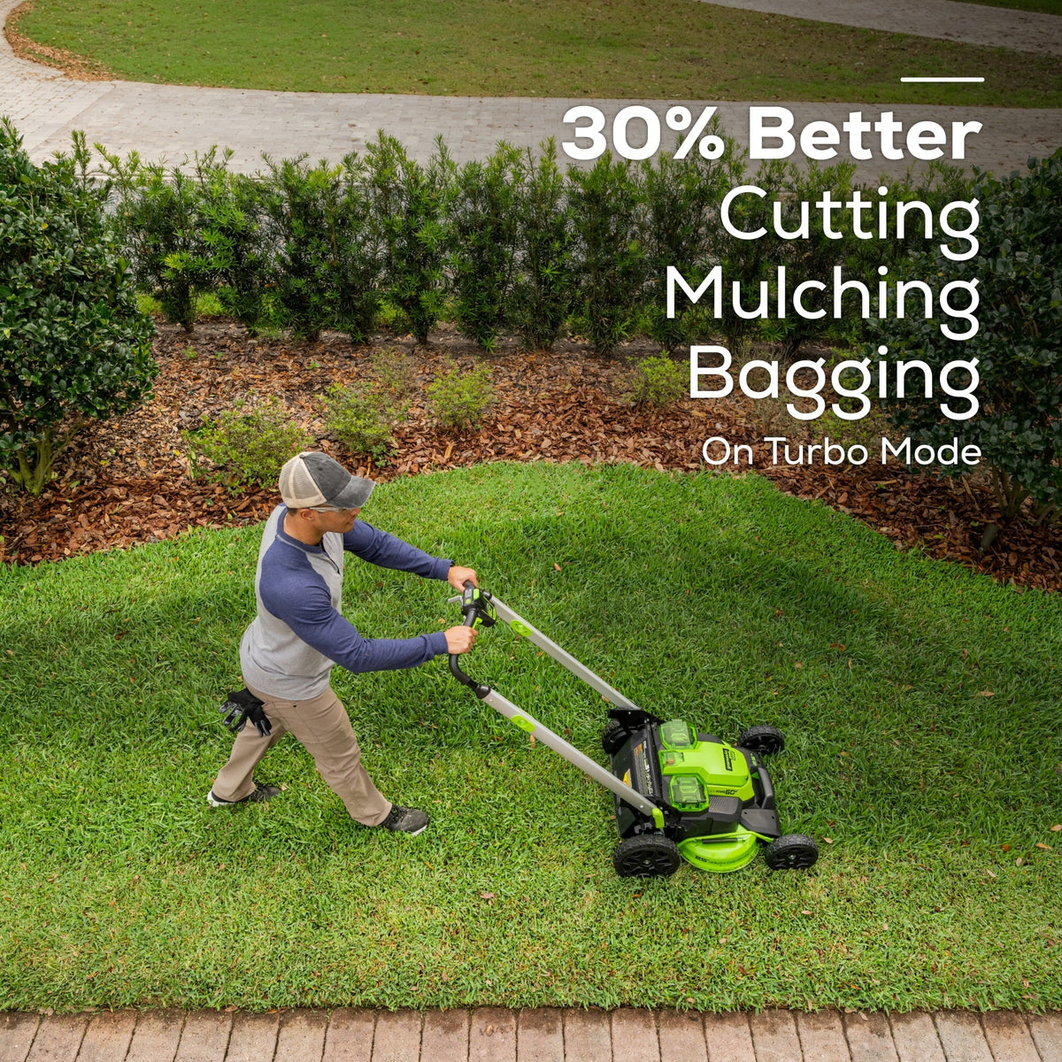 60V Cordless Self-Propelled Lawn Mower with 4.0Ah Batteries I339182