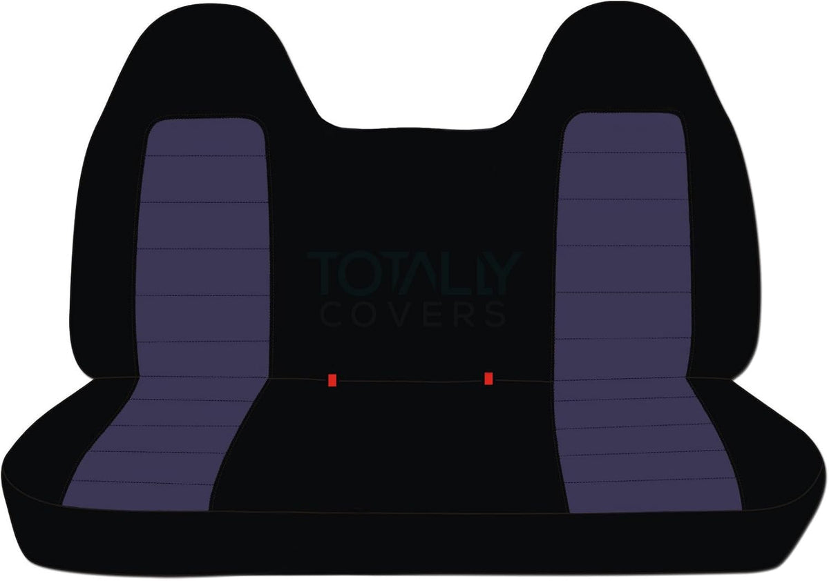 Black & Gray Two-Tone Truck Seat Covers for Front Solid Bench A616895
