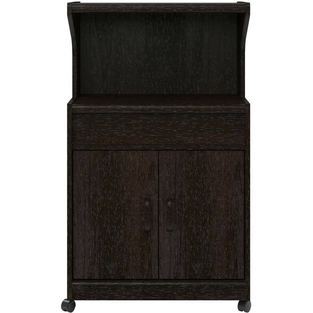 Microwave Cart with Shelf Espresso O73910