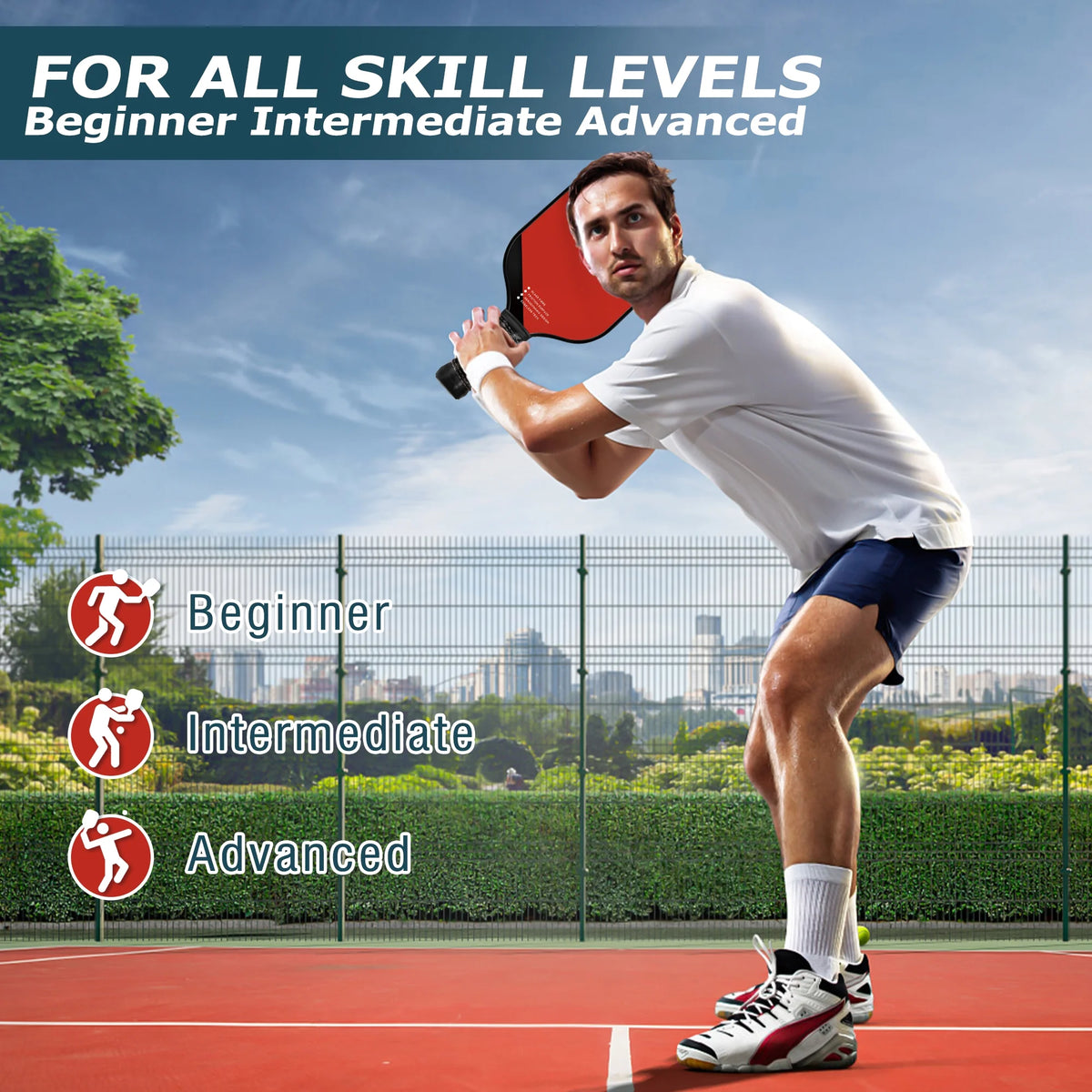 USAPA Approved Fiberglass Pickleball Set of 2 I8890