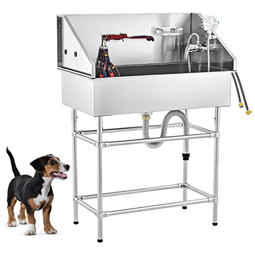 34 Inch Stainless Steel Dog Washing Station E5451
