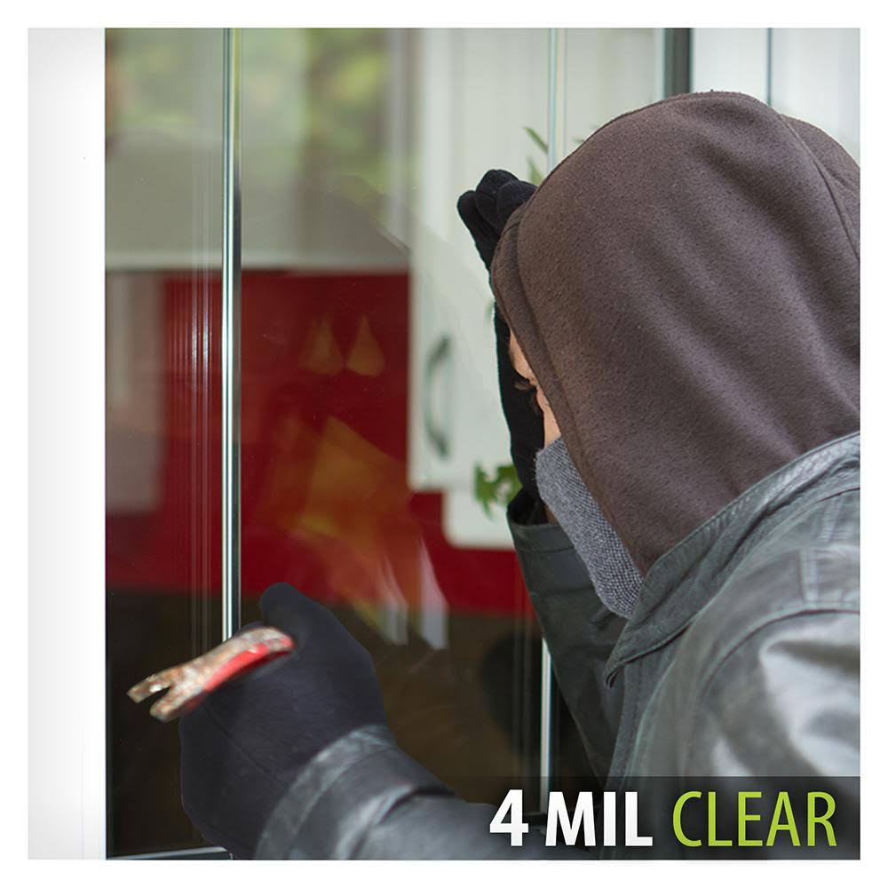 Window Film Security and Safety Clear 4 Mil (30in x 25ft) T742718