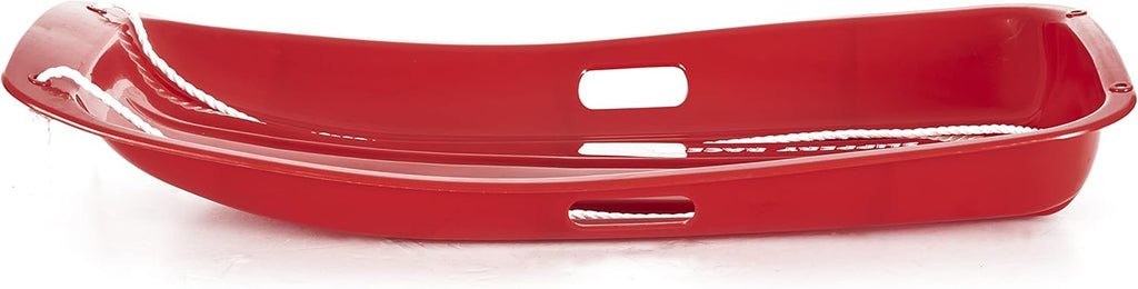 Red 2 Pack Plastic Snow Sled with Pull Rope and Handles Q1633