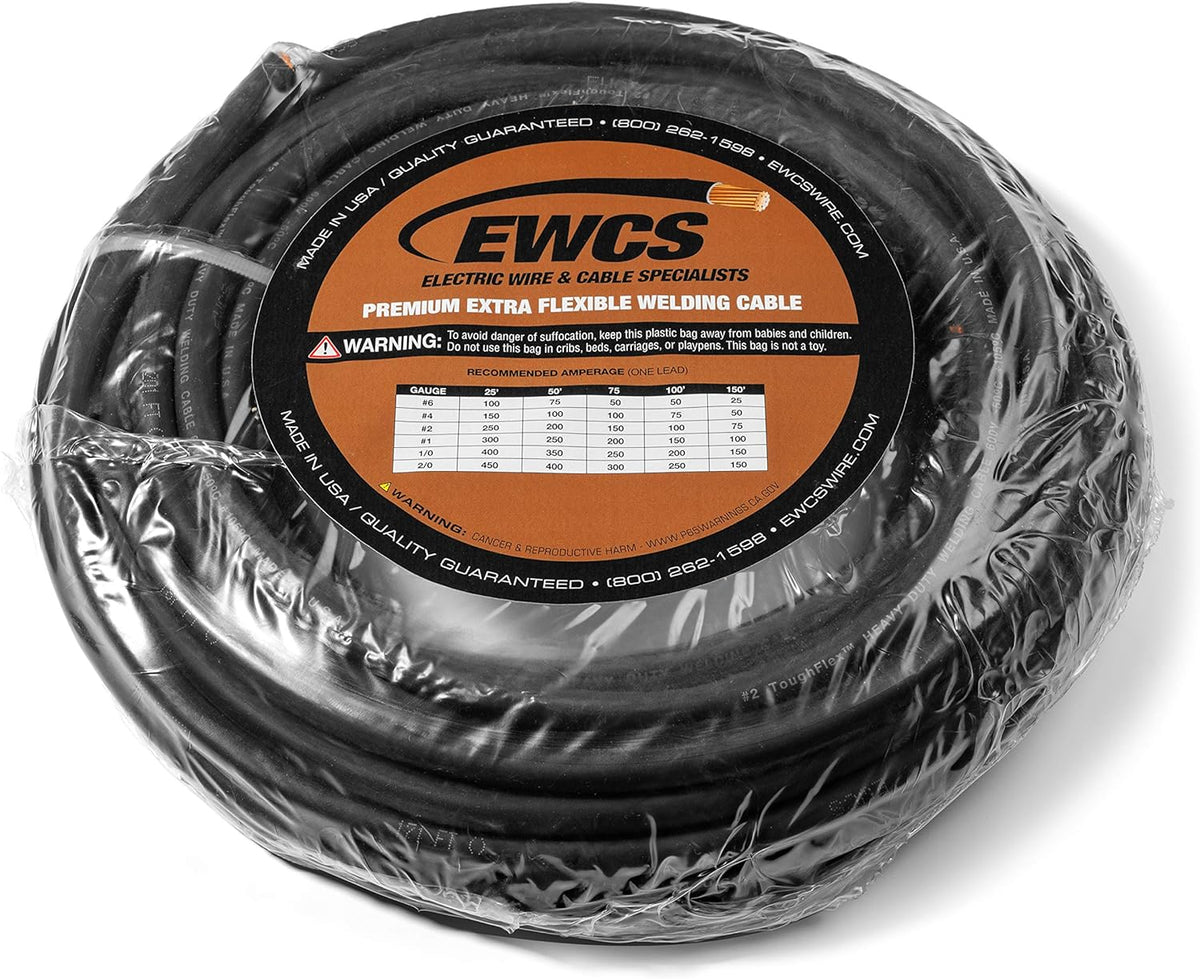 1/0 Gauge Welding Cable 600 Volt Black 50 Feet W349