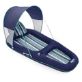 Oversized Inflatable Pool Lounger Float with Sunshade Canopy, Blue A555185
