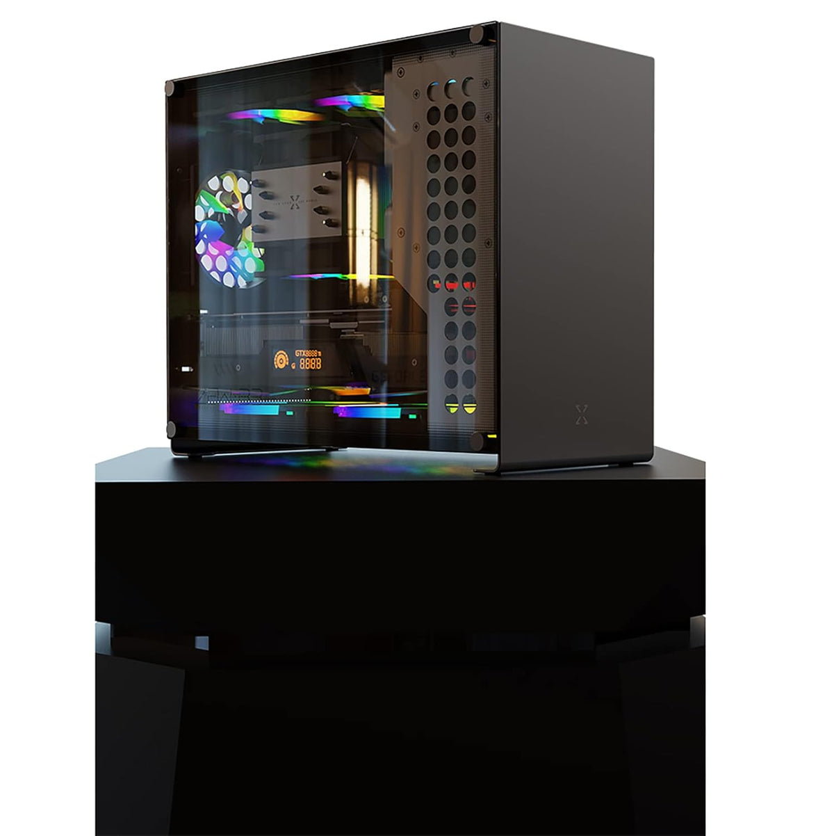 Aluminum PC Case with Tempered Glass K8028