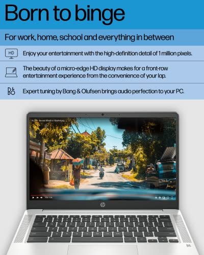 Mineral Silver 14" HD Display Chromebook Laptop F800