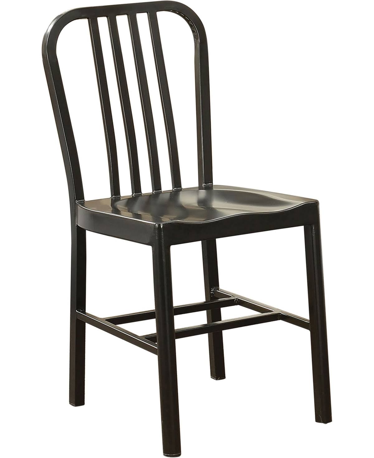 Black Slatted Side Chair (Set of 2) Y9881