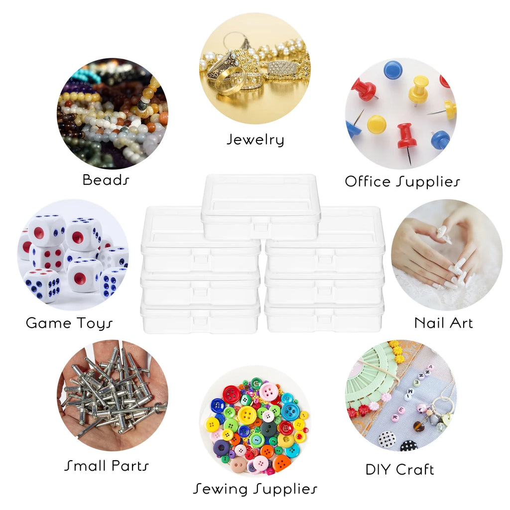 96 Pcs Mini Clear Plastic Boxes L598883