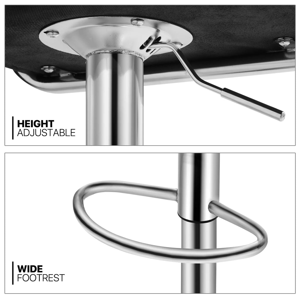 Set of 2 Height Adjustable Faux Leather Bar Stools Q2563