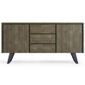 Distressed Gray Solid Acacia Wood Buffet Table C8331