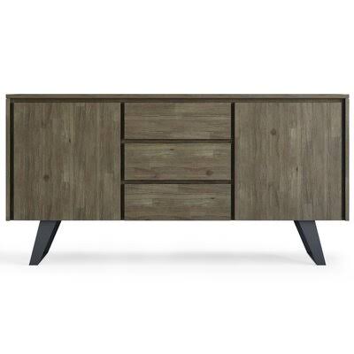 Distressed Gray Solid Acacia Wood Buffet Table C8331