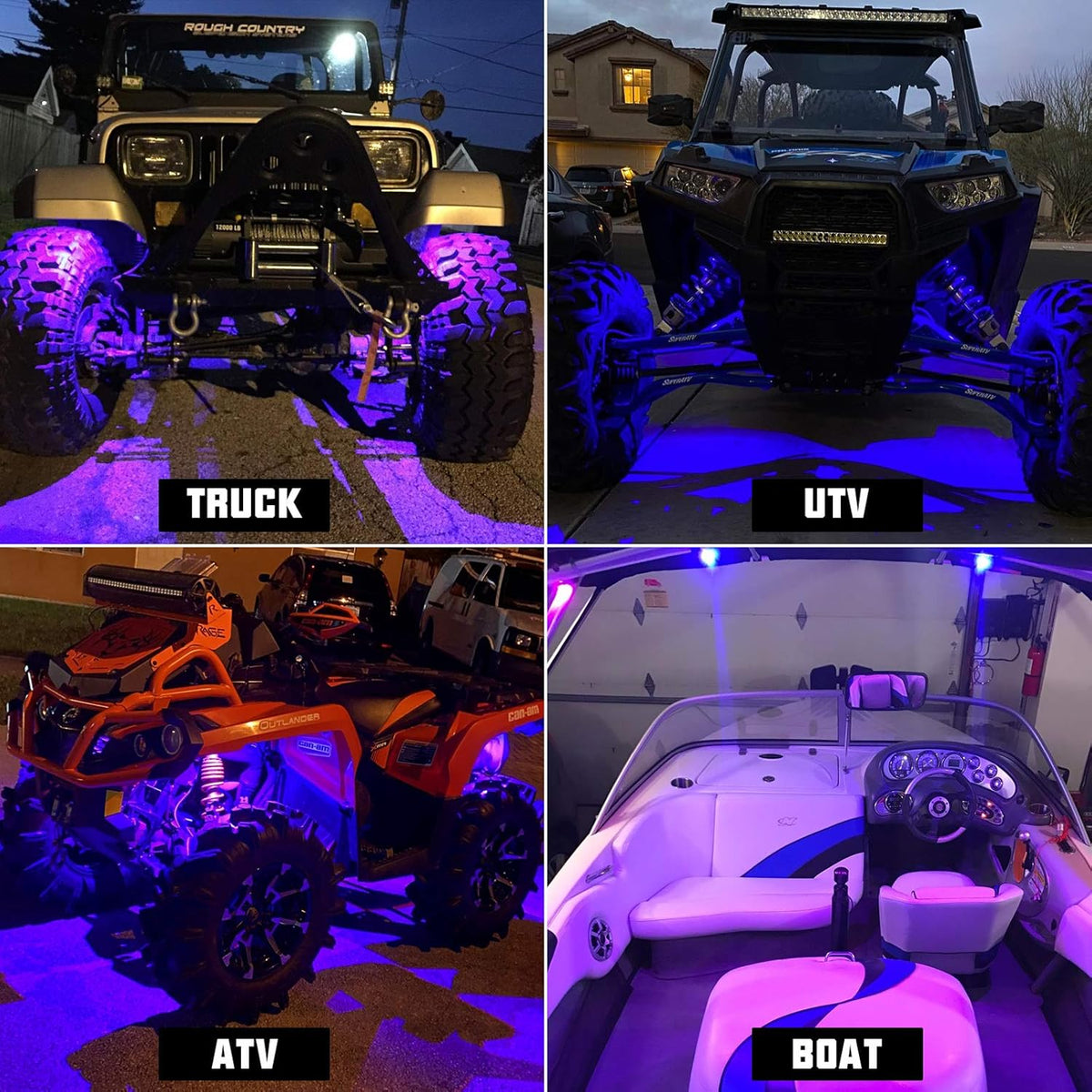 12 Pods RGB LED Rock Lights with Remote Control K26056