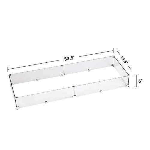 Tempered Glass Flame Guard for Drop-In Fire Pit Pan V19443