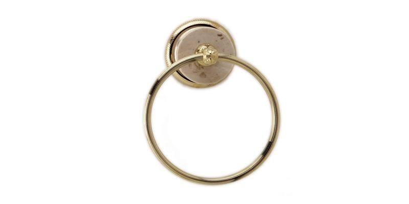 Beige Marble Towel Ring F519024
