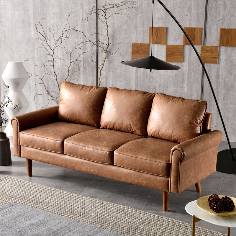 74.01" Rolled Arm Sofa C25069