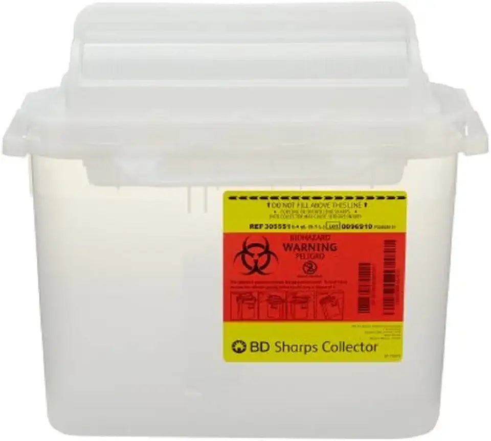 5.4 Quart Translucent White Sharps Container X500763
