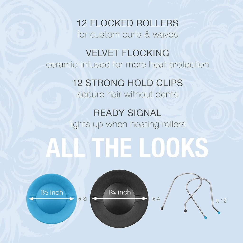 1 1/2-inch and 1 3/4-inch Ceramic Hot Rollers with Wire Pins M3217