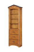 Rustic Oak Bookcase Cabinet V13611