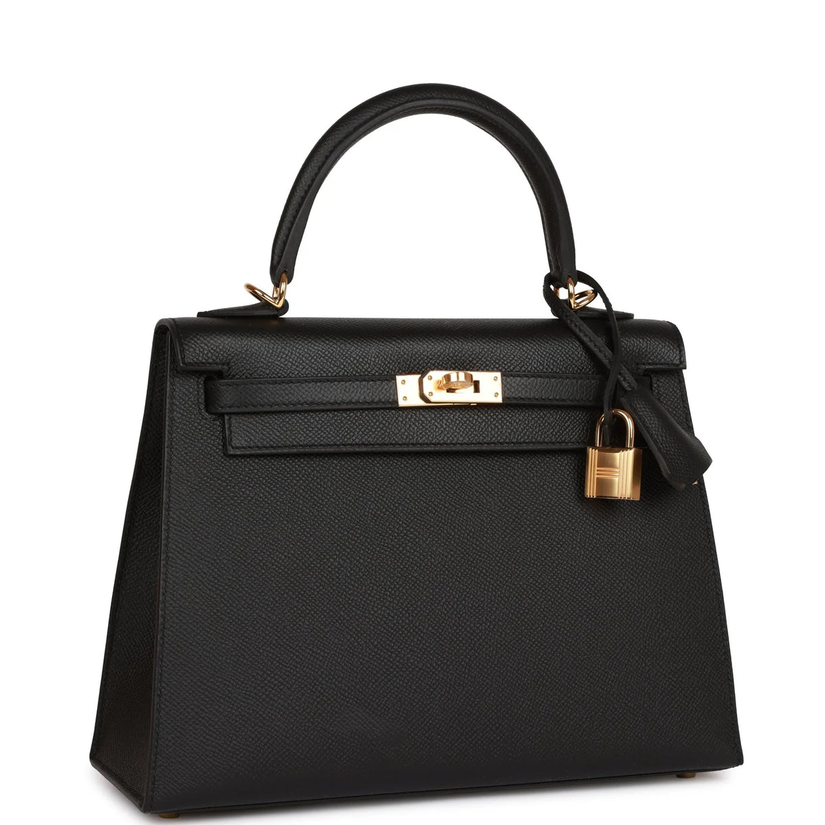 Black Leather Handbag Q487
