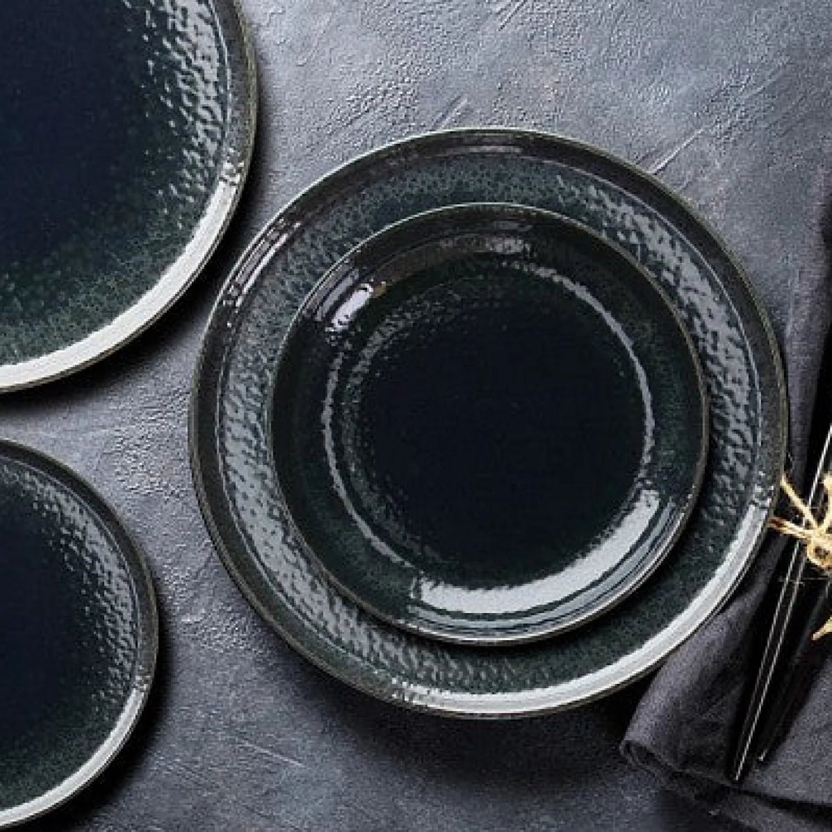 Blue Stoneware Dessert Plate Q848982