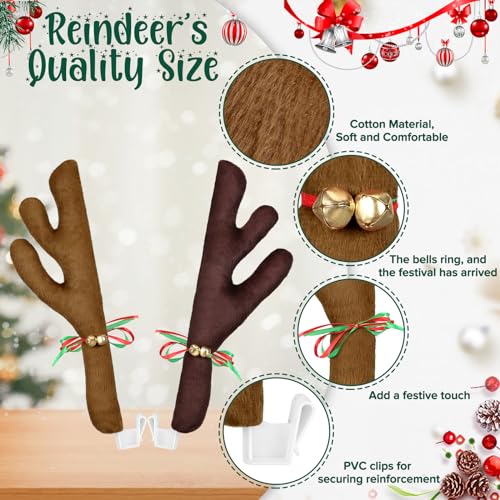 Christmas Reindeer Car Kit with LED and Jingle Bells S33636