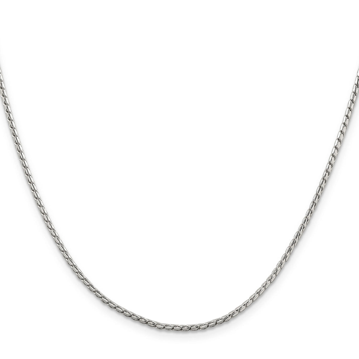 Sterling Silver 1.75mm Round Franco Chain Necklace 22 Inch Length B40395