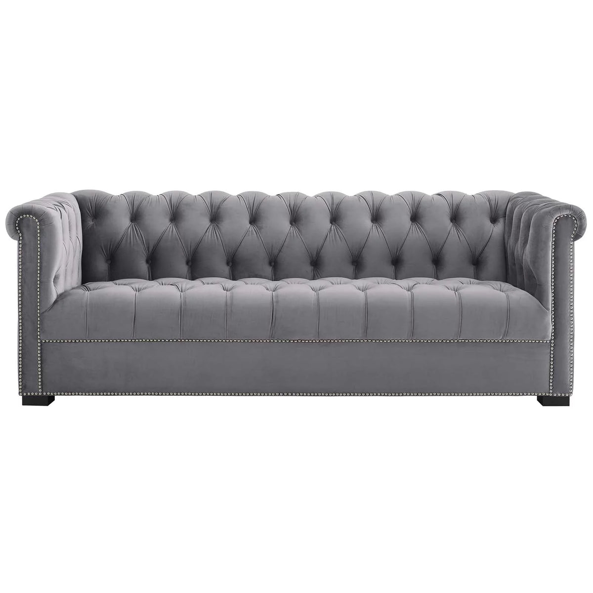 Gray Velvet Sofa S93971