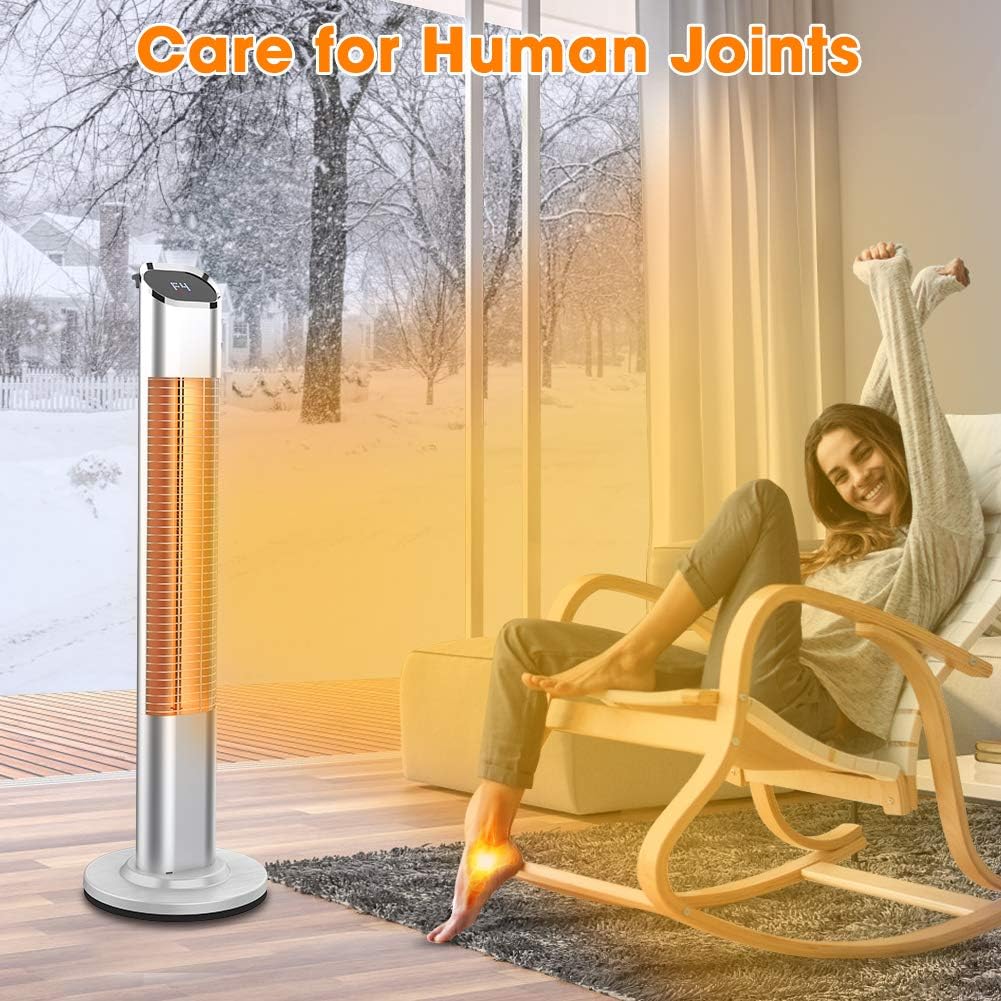 1500W Electric Infrared Standing Heater with Remote Control M6070