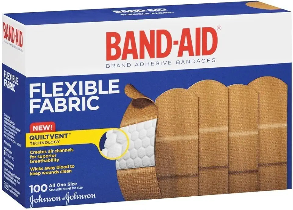Flexible Fabric Adhesive Bandages, 1" x 3", 100/Box (Pack of 4) I43037