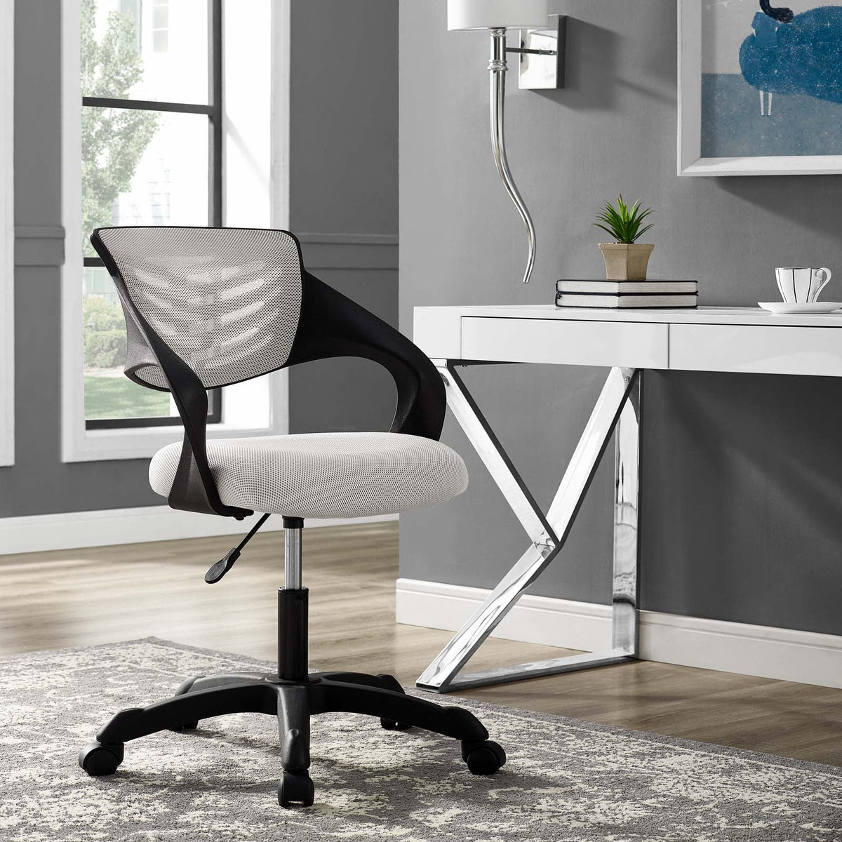 Gray Mesh Office Chair Q526