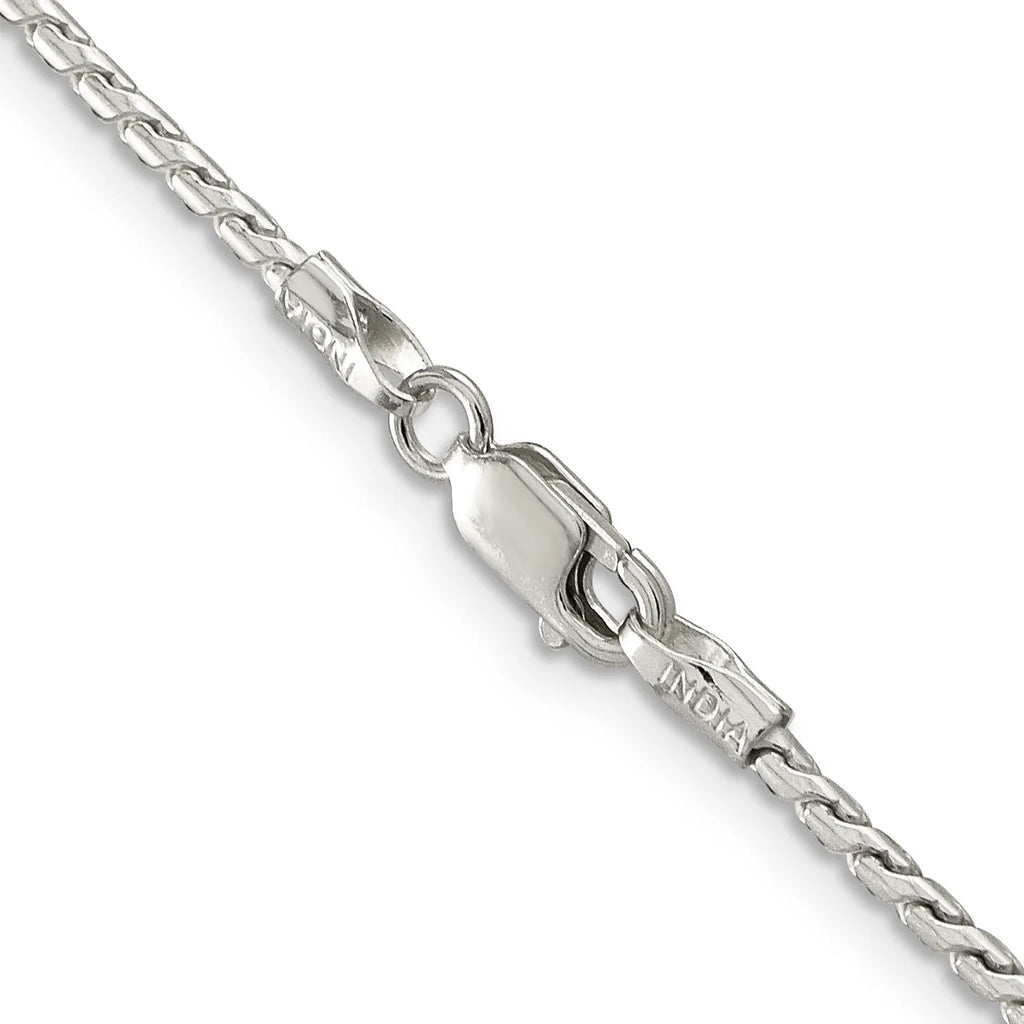Sterling Silver 1.75mm Round Franco Chain Necklace 22 Inch Length B40395