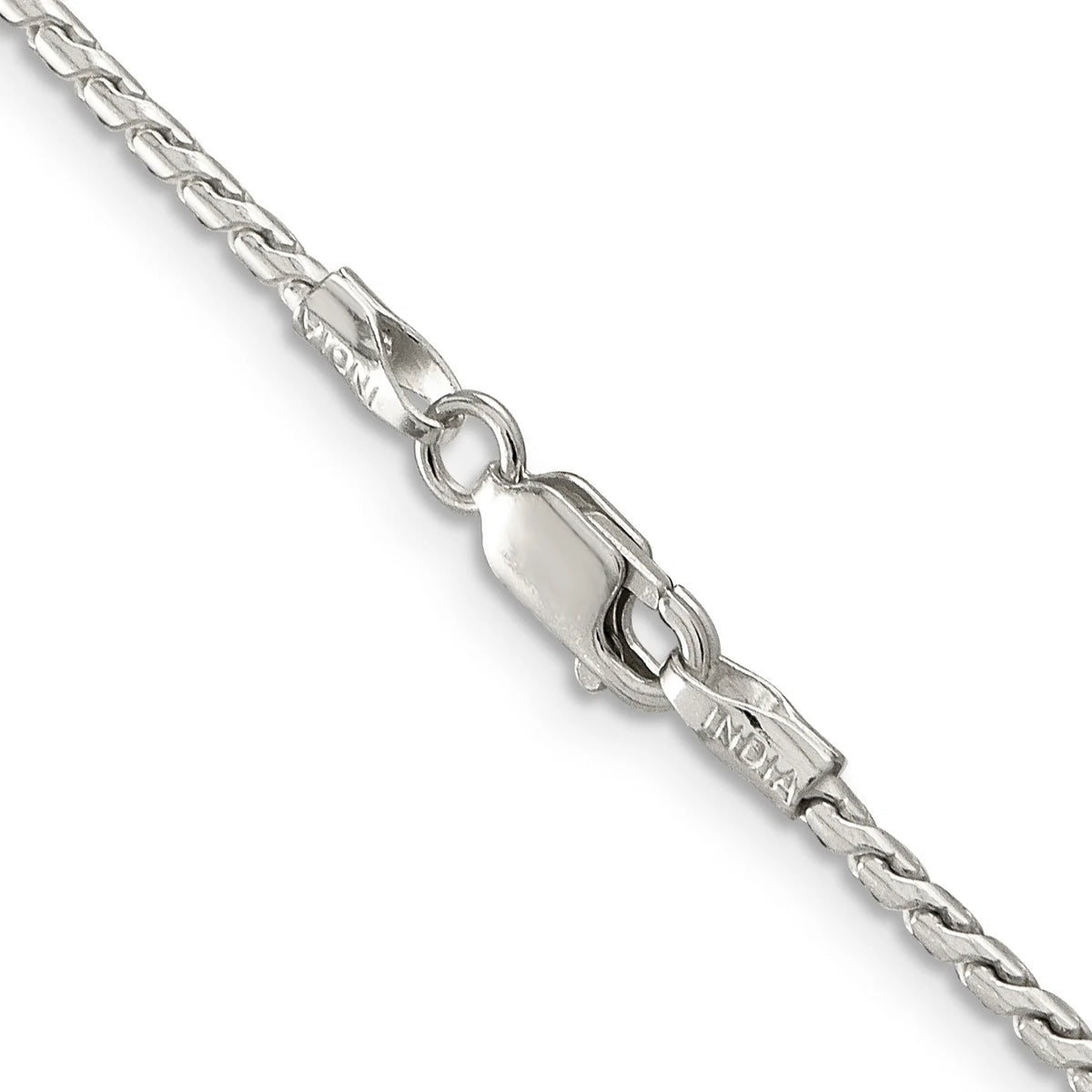 Sterling Silver 1.75mm Round Franco Chain Necklace 22 Inch Length B40395