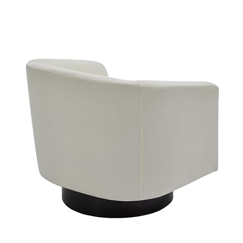 Flax Khaki Fabric Swivel Barrel Accent Chair M9810