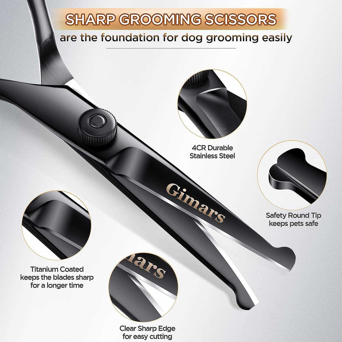6 in 1 Dog Grooming Scissors Stainless Steel F592691